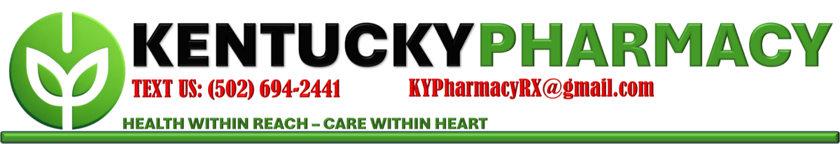 Kentucky Pharmacy offers personalized services: free delivery, medication therapy management, various immunizations, auto refill, health testing, over-the-counter products, multilingual support, and fast prescription readiness.